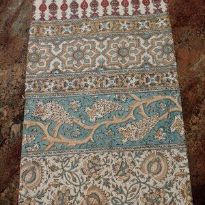 Pottery Barn Selena Kalamkari Cotton Boho Lumbar Throw Pillow Cover 26x16"